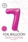 Preview: XXL Folienballon Zahl 7 Satin Pink